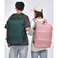 Mochila Impermeable Laptop Puerto USB y Uso Diario Verde + Audífonos Langsdom TN56A TWS HiFi Bluetooth 5.3 Negro