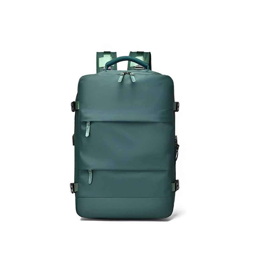 Mochila Impermeable Laptop Puerto USB y Uso Diario Verde + Audífonos Langsdom TN56A TWS HiFi Bluetooth 5.3 Negro