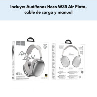 Audífonos Inalambricos 45 hrs Batería Hoco W35 Air Over Ear