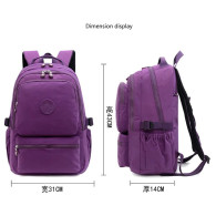 Mochila de Nylon Impermeable y Colorida para Mujer - Moderna y Espaciosa (31x43x5 cm)